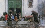 Raimundo Madrazo Coming out of Church painting